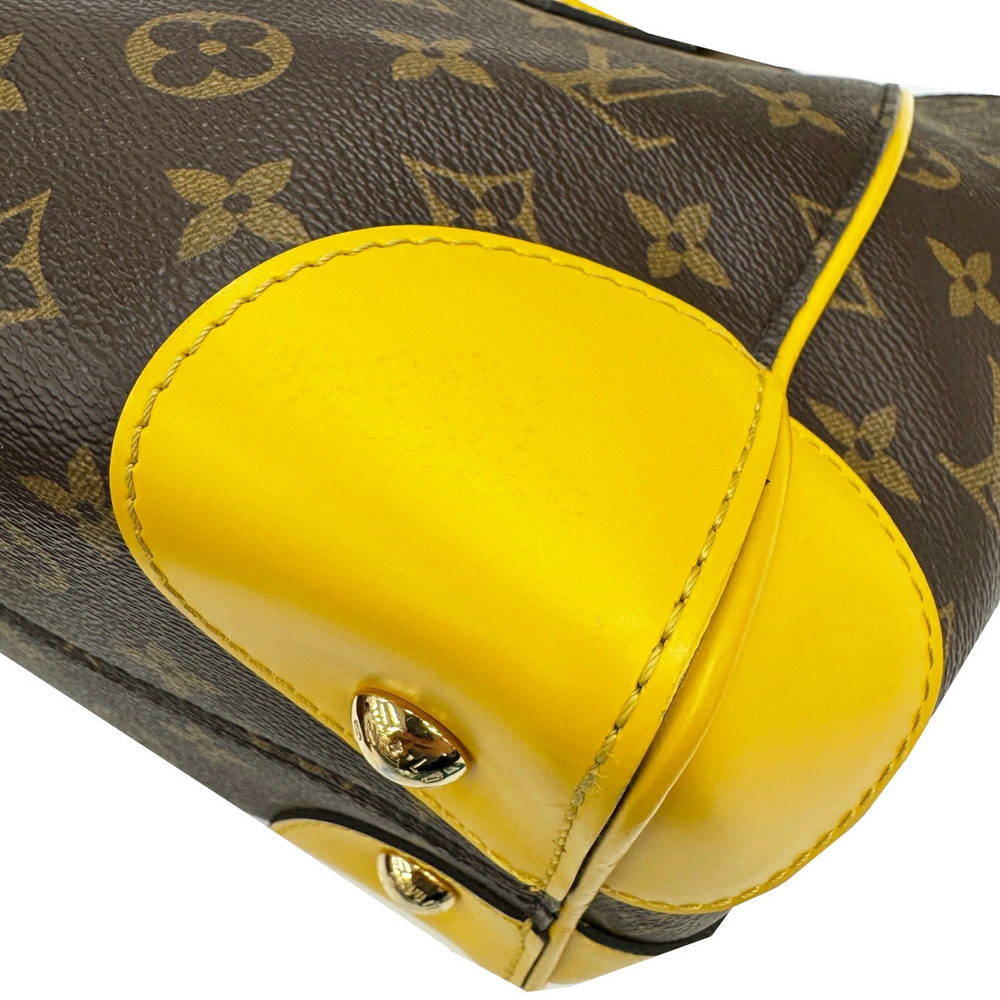 Louis Vuitton yellow handbag Phoenix shoulder Monogram daily bag brown canvas - Picture 8 of 11